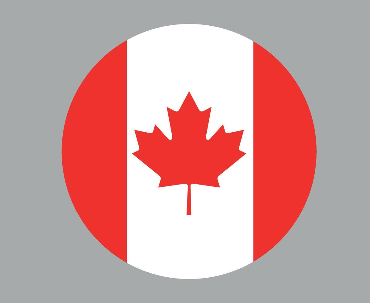 bandera de canadá emblema nacional de américa del norte icono ilustración vectorial elemento de diseño abstracto vector