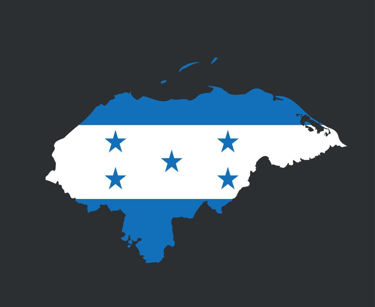Honduras Flag National North America Emblem Map Icon Vector Illustration Abstract Design Element