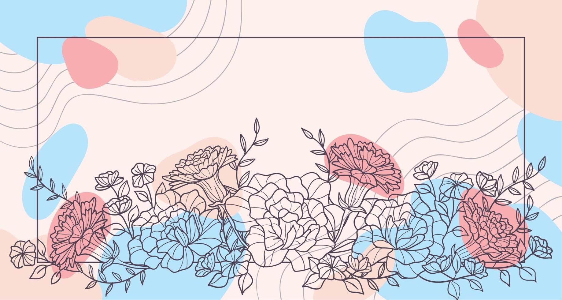 flores de acuarela de colores para un vector de cartel de invitación