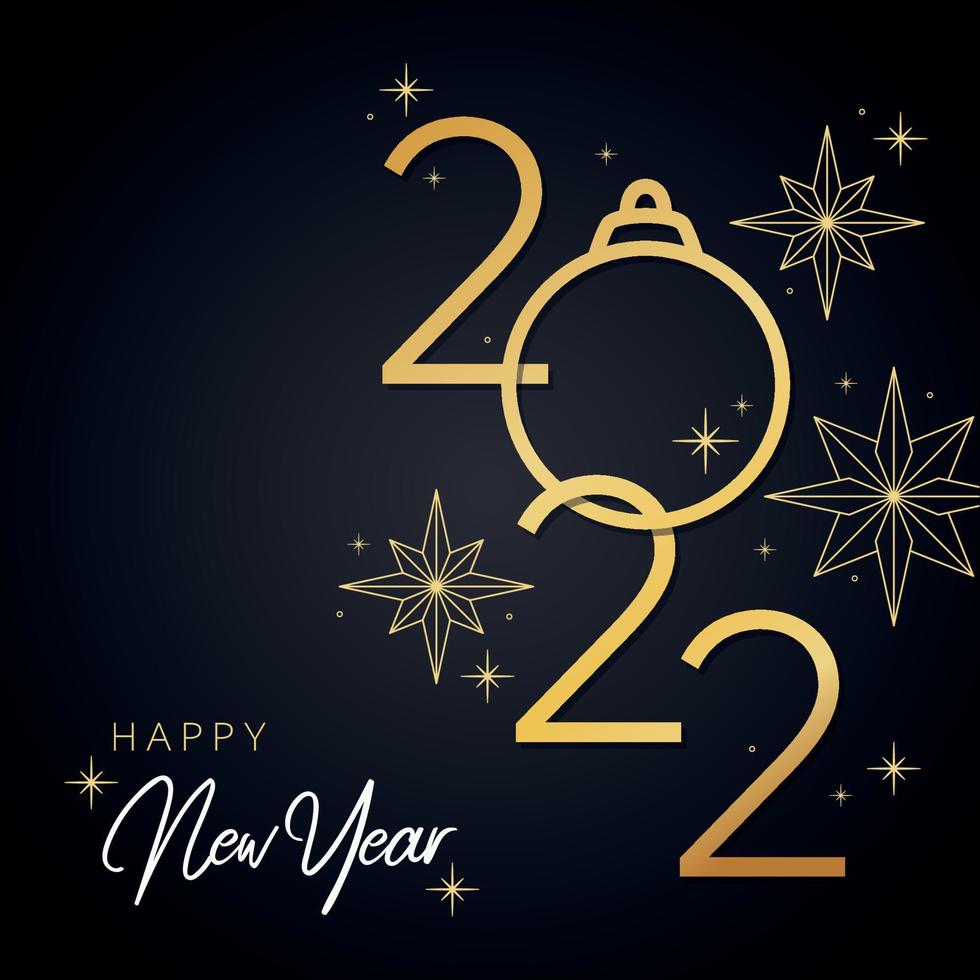 Happy new year template sparkling text Vector