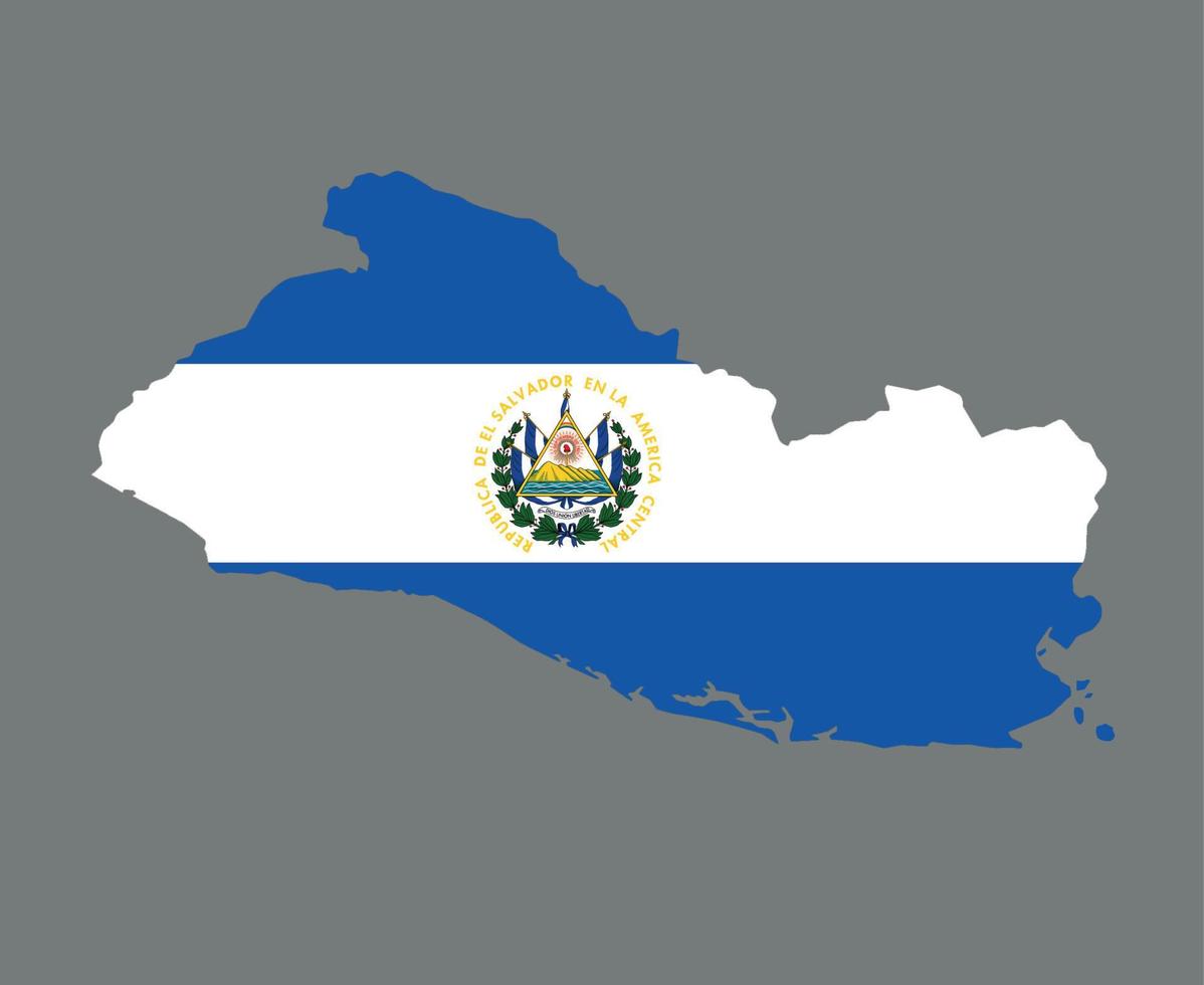 el salvador bandera nacional américa del norte emblema mapa icono vector ilustración diseño abstracto elemento