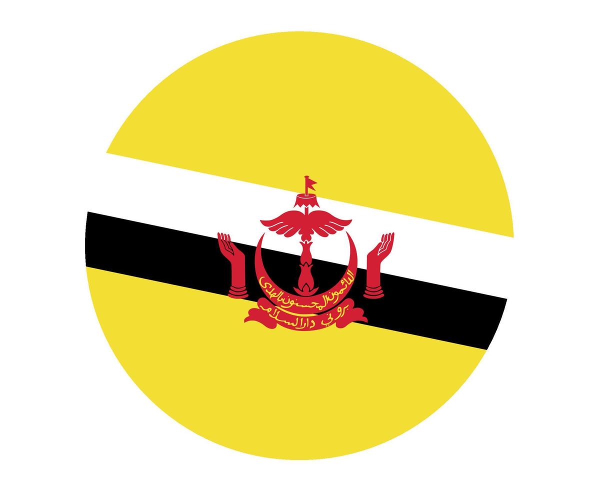 Brunei Flag National Asia Emblem Icon Vector Illustration Abstract Design Element