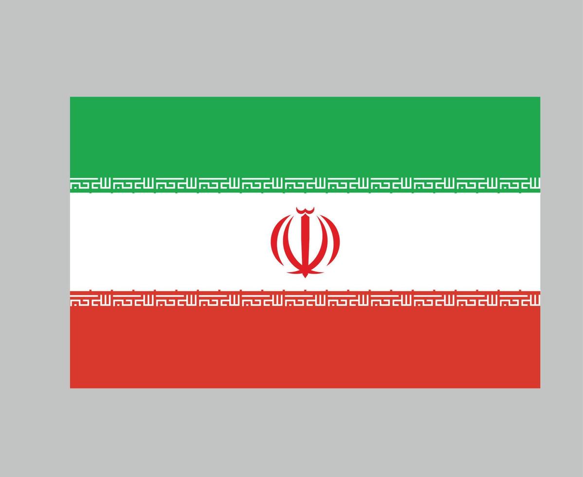 Iran Flag National Asia Emblem Symbol Icon Vector Illustration Abstract Design Element