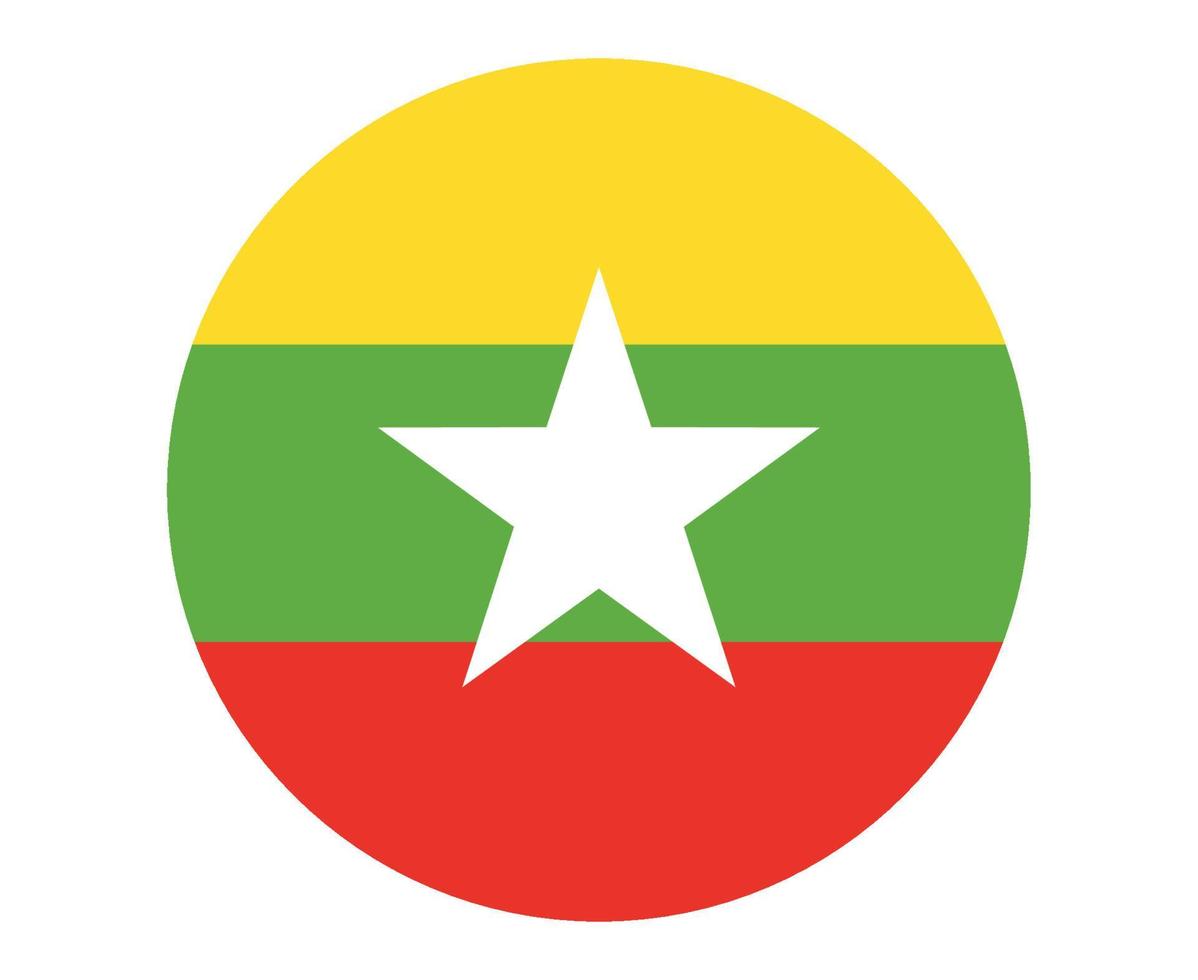 myanmar bandera nacional asia emblema icono vector ilustración diseño abstracto elemento