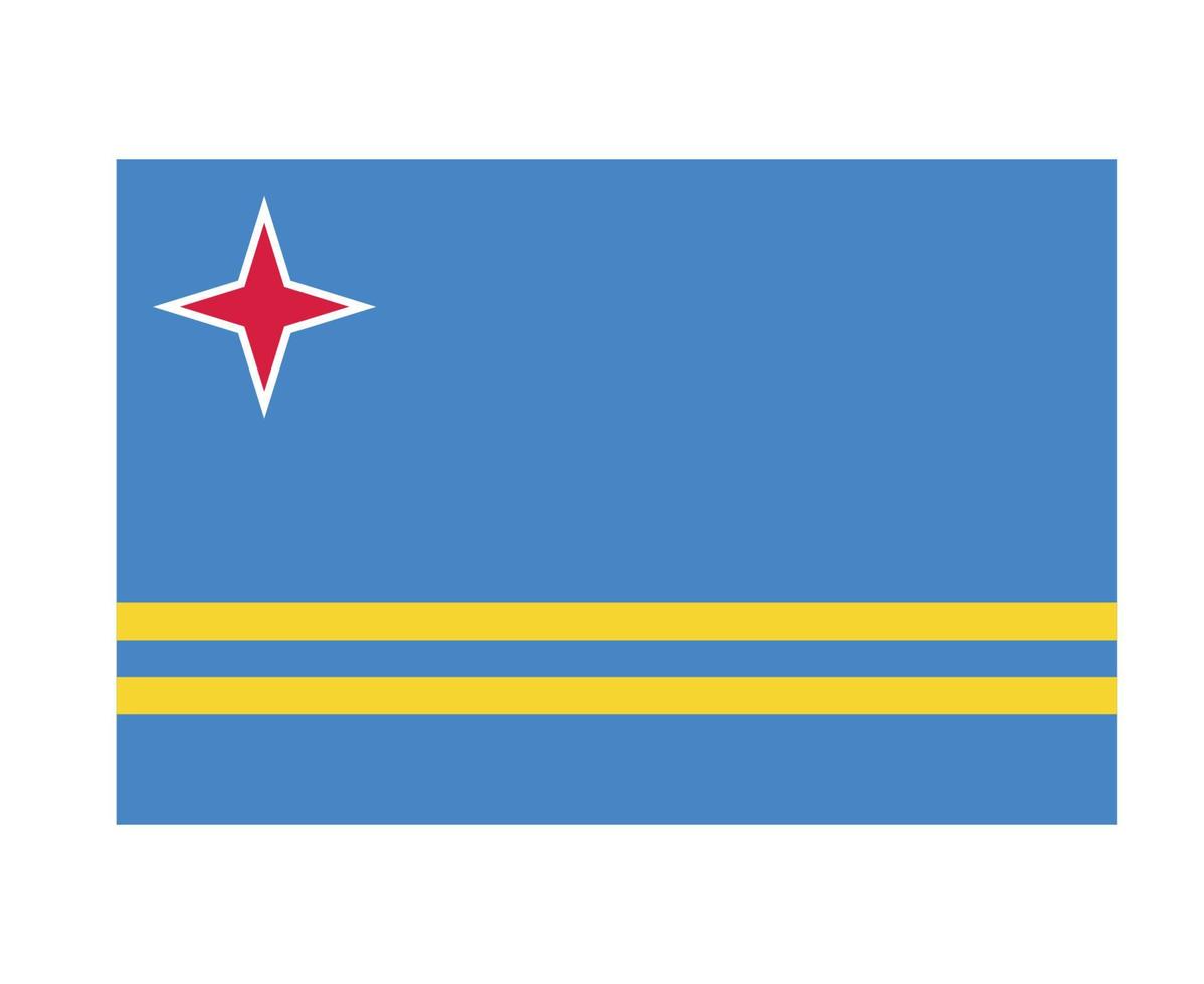 aruba bandera nacional américa del norte emblema símbolo icono vector ilustración abstracto elemento de diseño