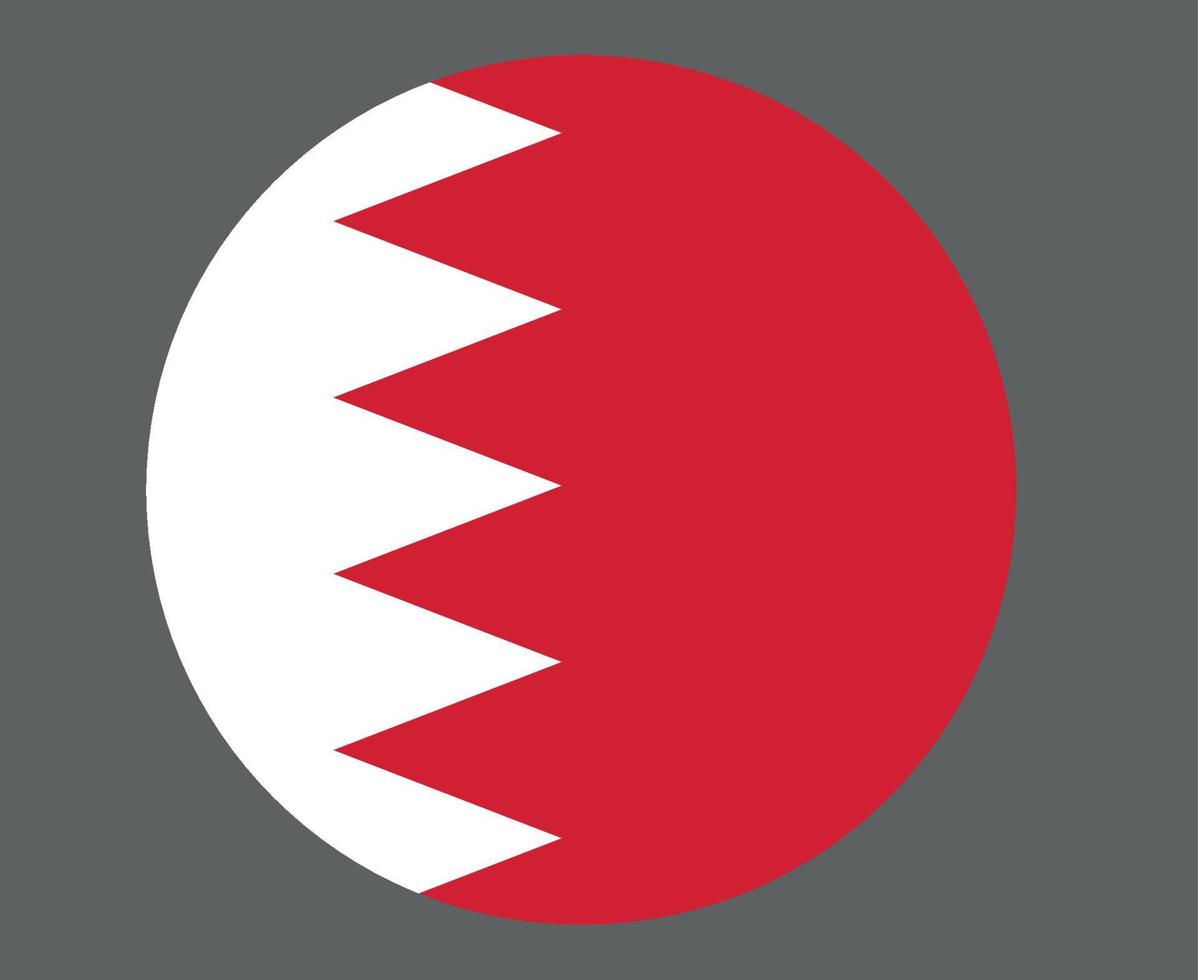 Bahrain Flag National Asia Emblem Icon Vector Illustration Abstract Design Element