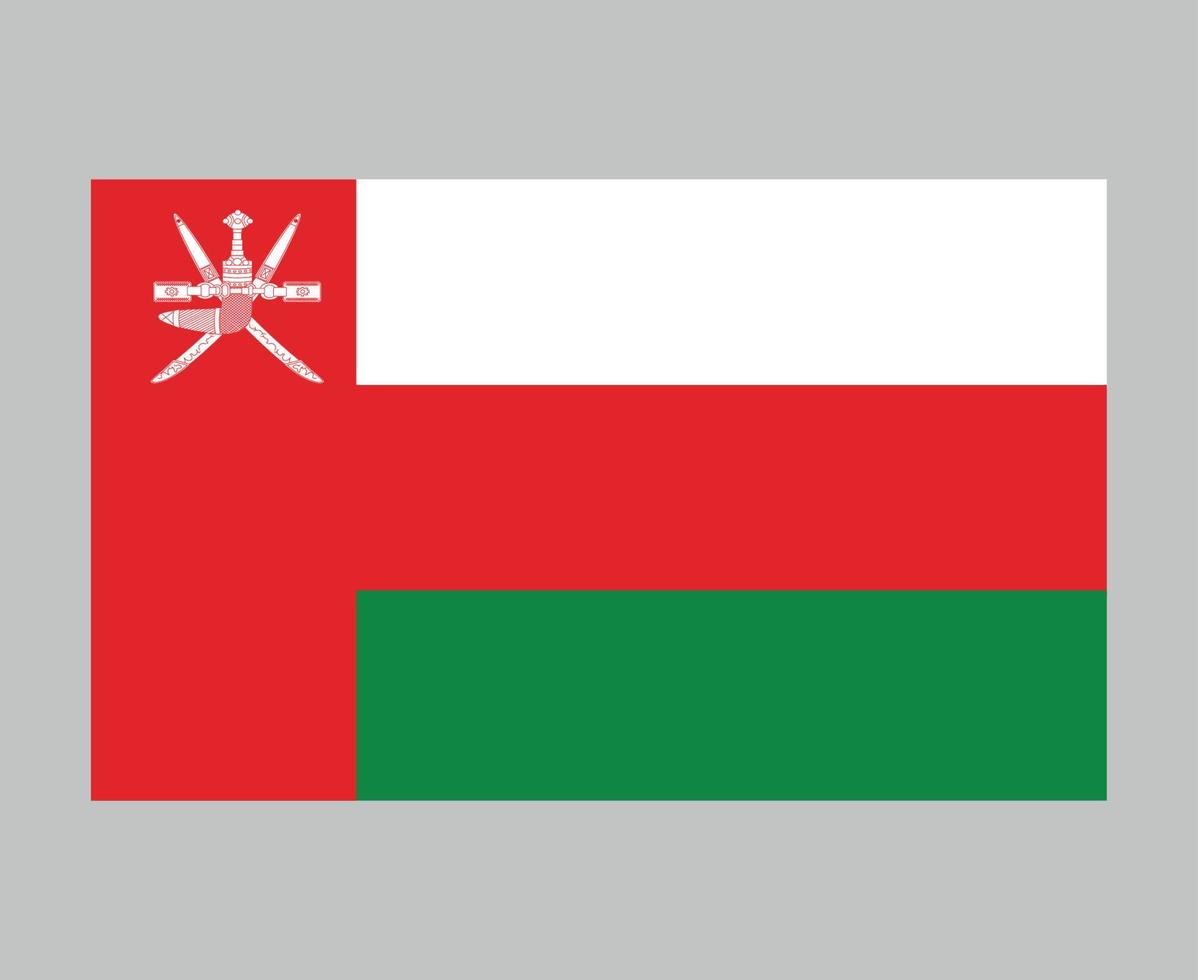 oman bandera nacional asia emblema símbolo icono vector ilustración diseño abstracto elemento