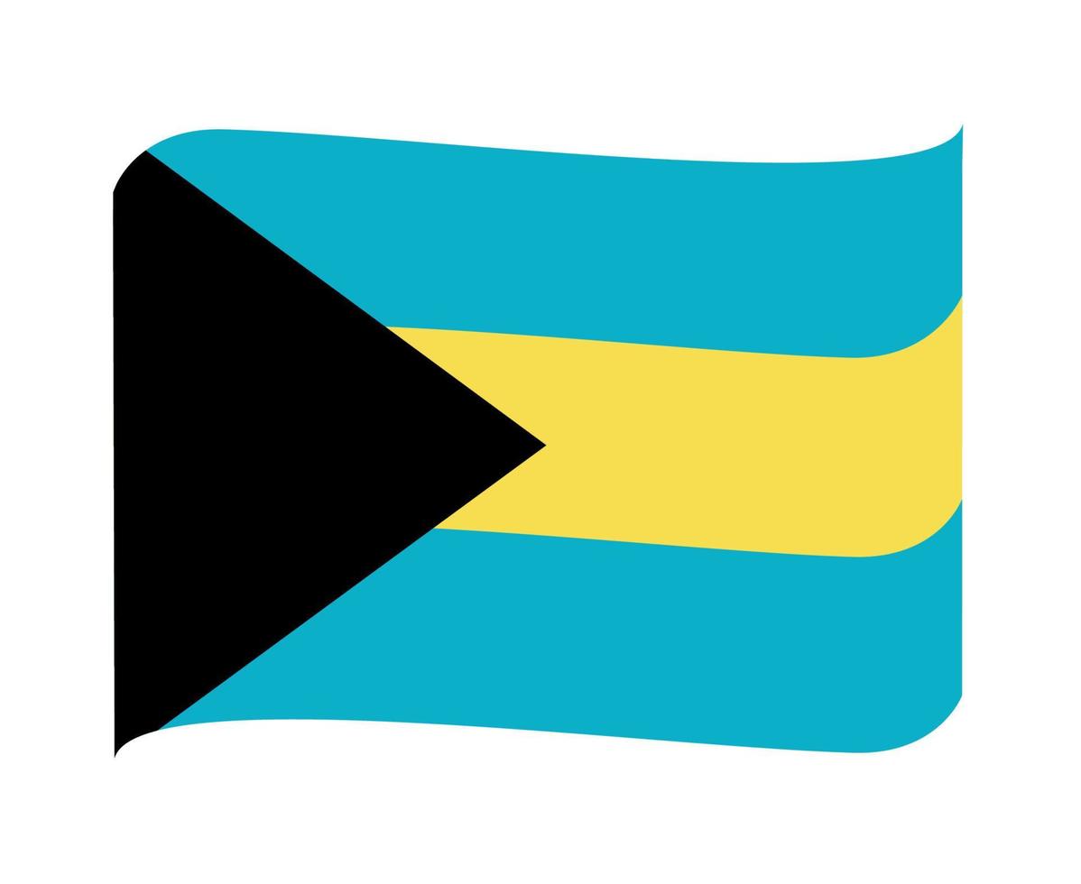 bahamas bandera nacional américa del norte emblema icono de cinta ilustración vectorial elemento de diseño abstracto vector