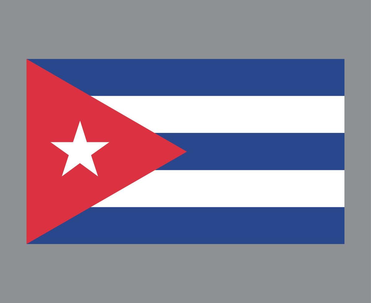 Cuba Flag National North America Emblem Symbol Icon Vector Illustration Abstract Design Element