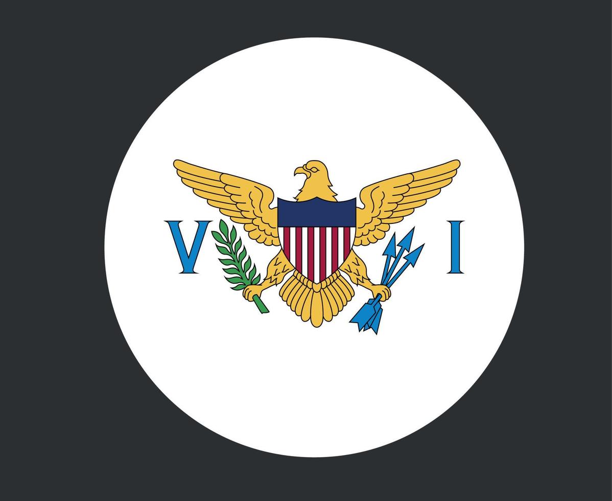 USA Virgin islands Flag National North America Emblem Icon Vector Illustration Abstract Design Element