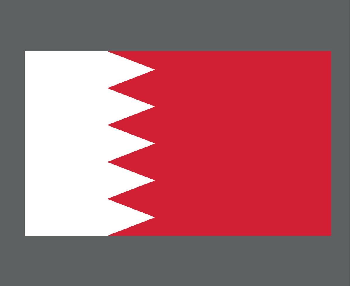 Bahrain Flag National Asia Emblem Symbol Icon Vector Illustration Abstract Design Element