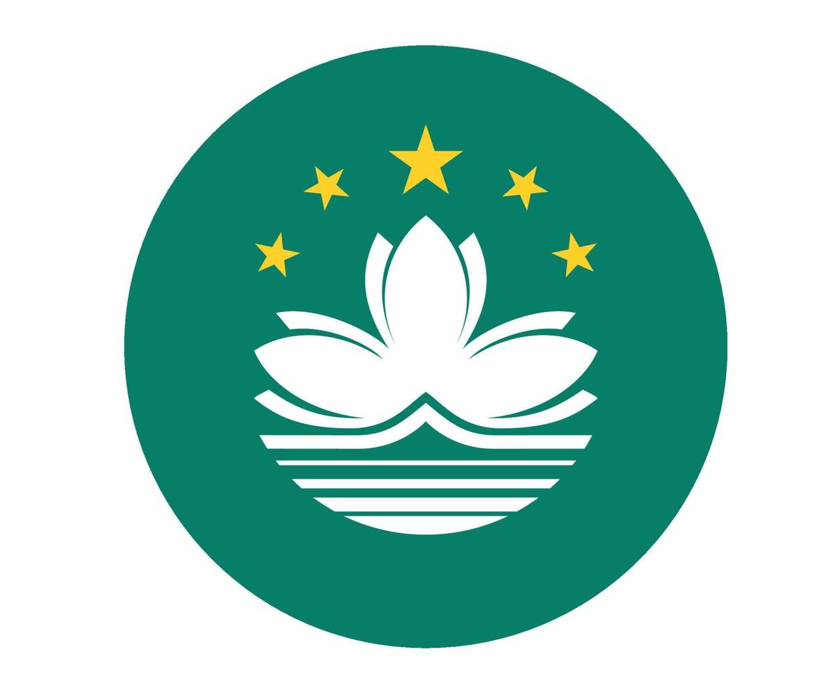 macao bandera nacional asia emblema icono vector ilustración diseño abstracto elemento