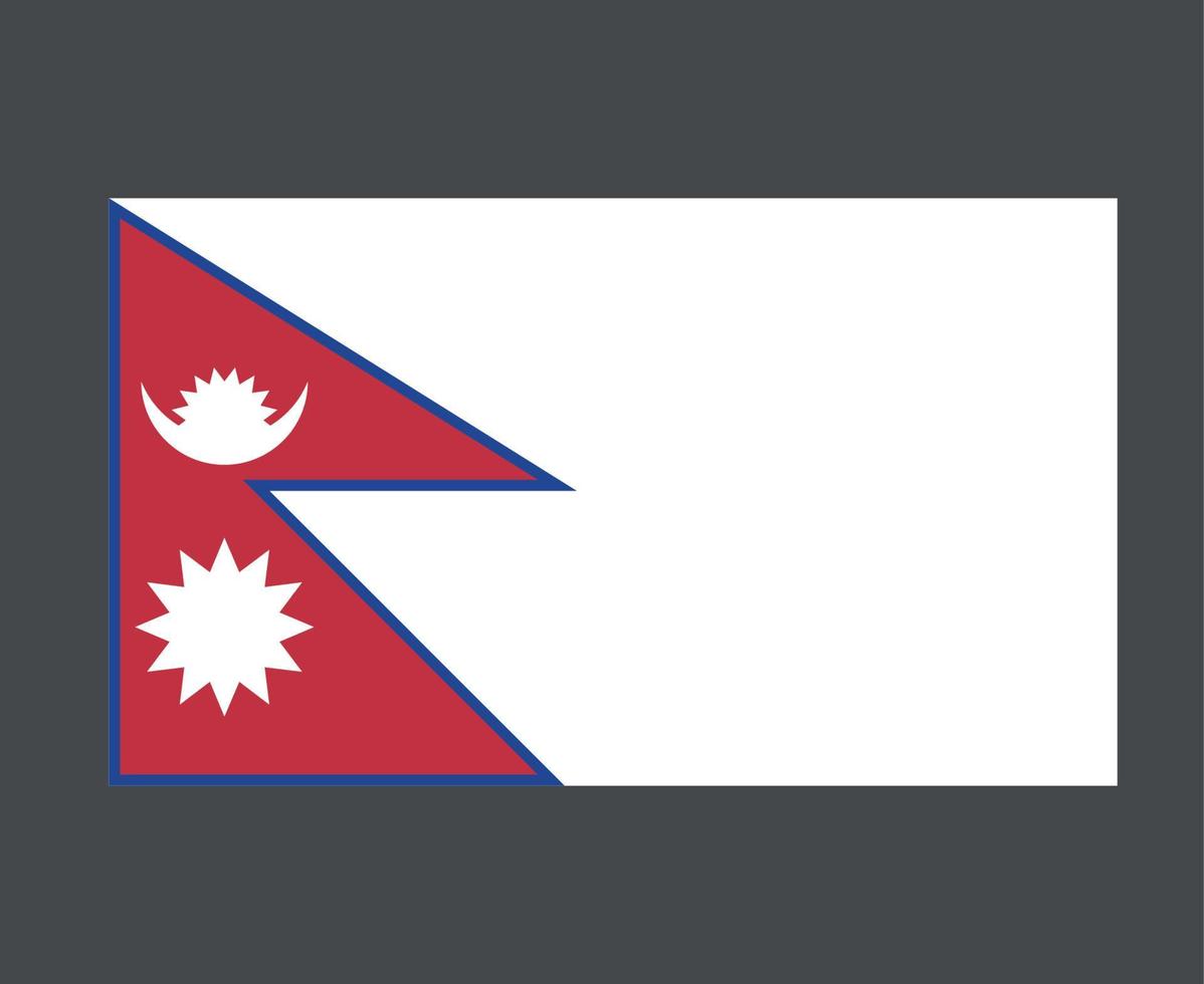 nepal bandera nacional asia emblema símbolo icono vector ilustración diseño abstracto elemento