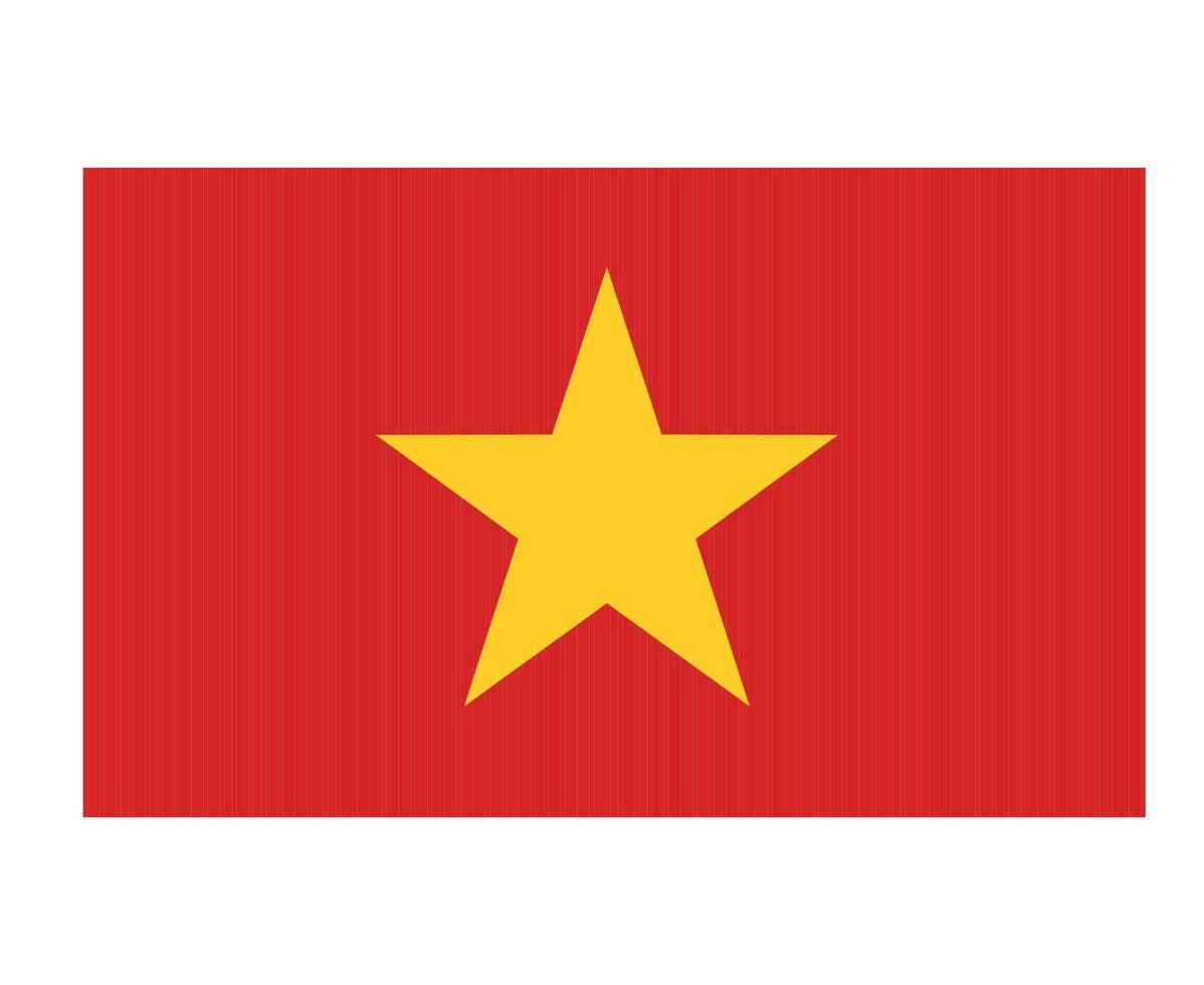 Vietnam Flag National Asia Emblem Symbol Icon Vector Illustration Abstract Design Element