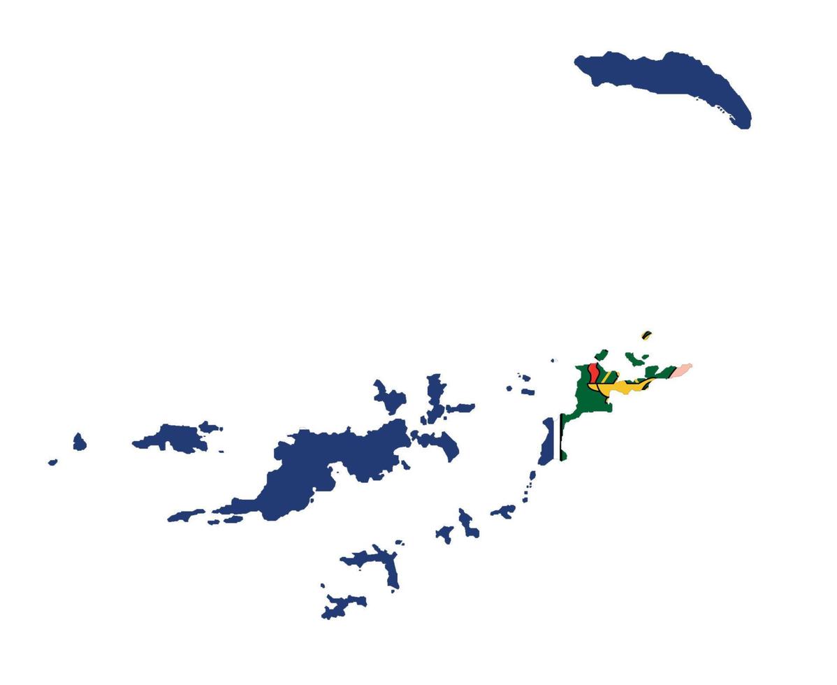 bandera de las islas vírgenes del reino unido emblema nacional de américa del norte icono de mapa ilustración vectorial elemento de diseño abstracto vector