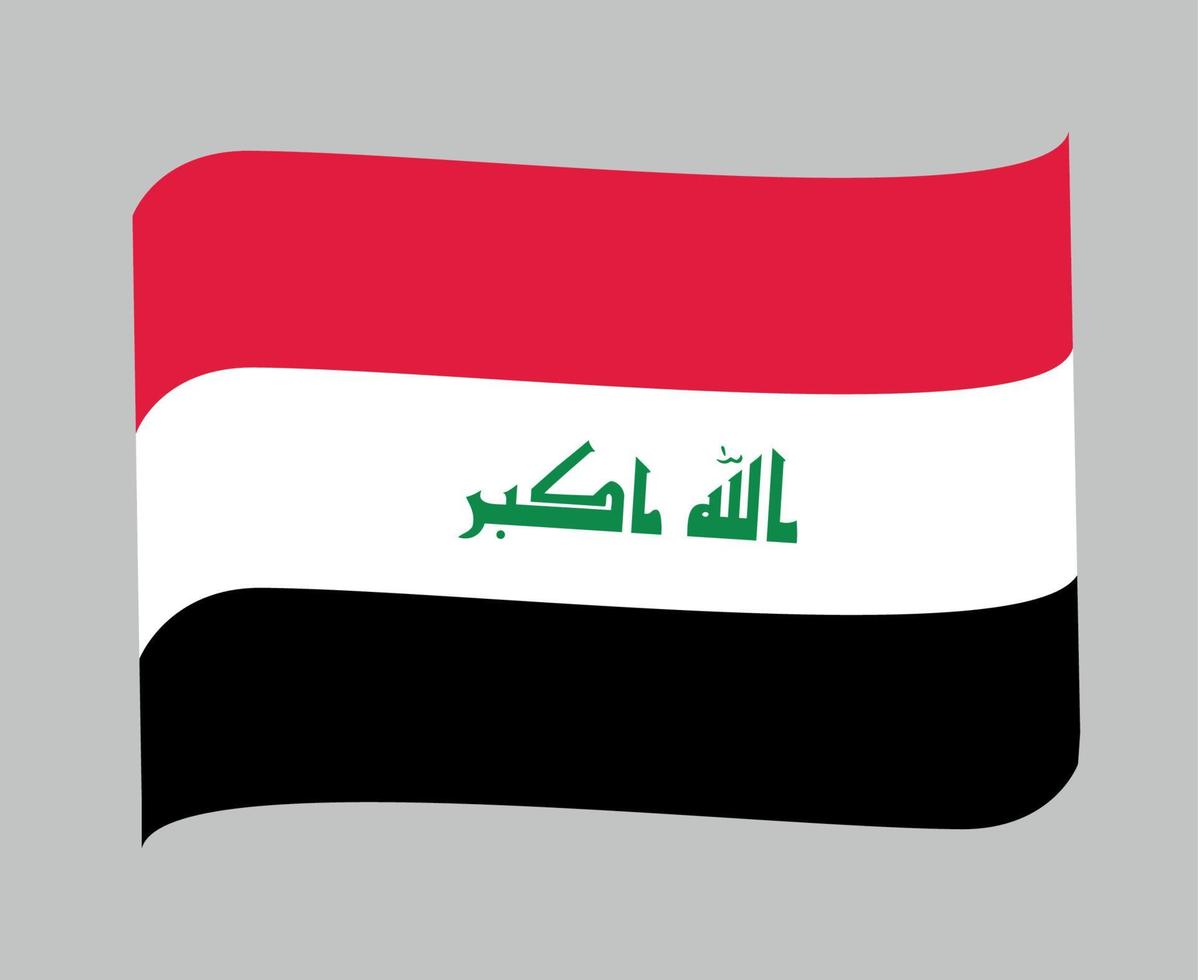 irak bandera nacional asia emblema cinta icono vector ilustración diseño abstracto elemento