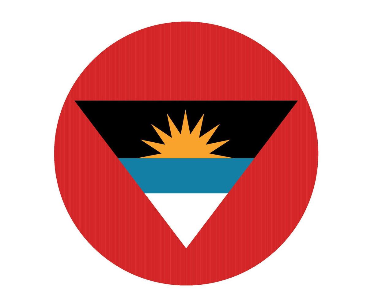 antigua y barbuda bandera nacional américa del norte emblema corazón icono vector ilustración diseño abstracto elemento