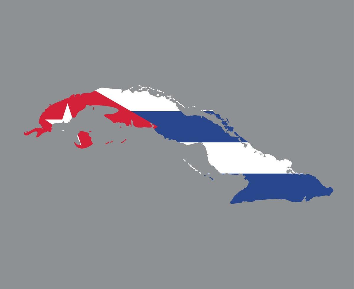 cuba bandera nacional américa del norte emblema mapa icono vector ilustración diseño abstracto elemento