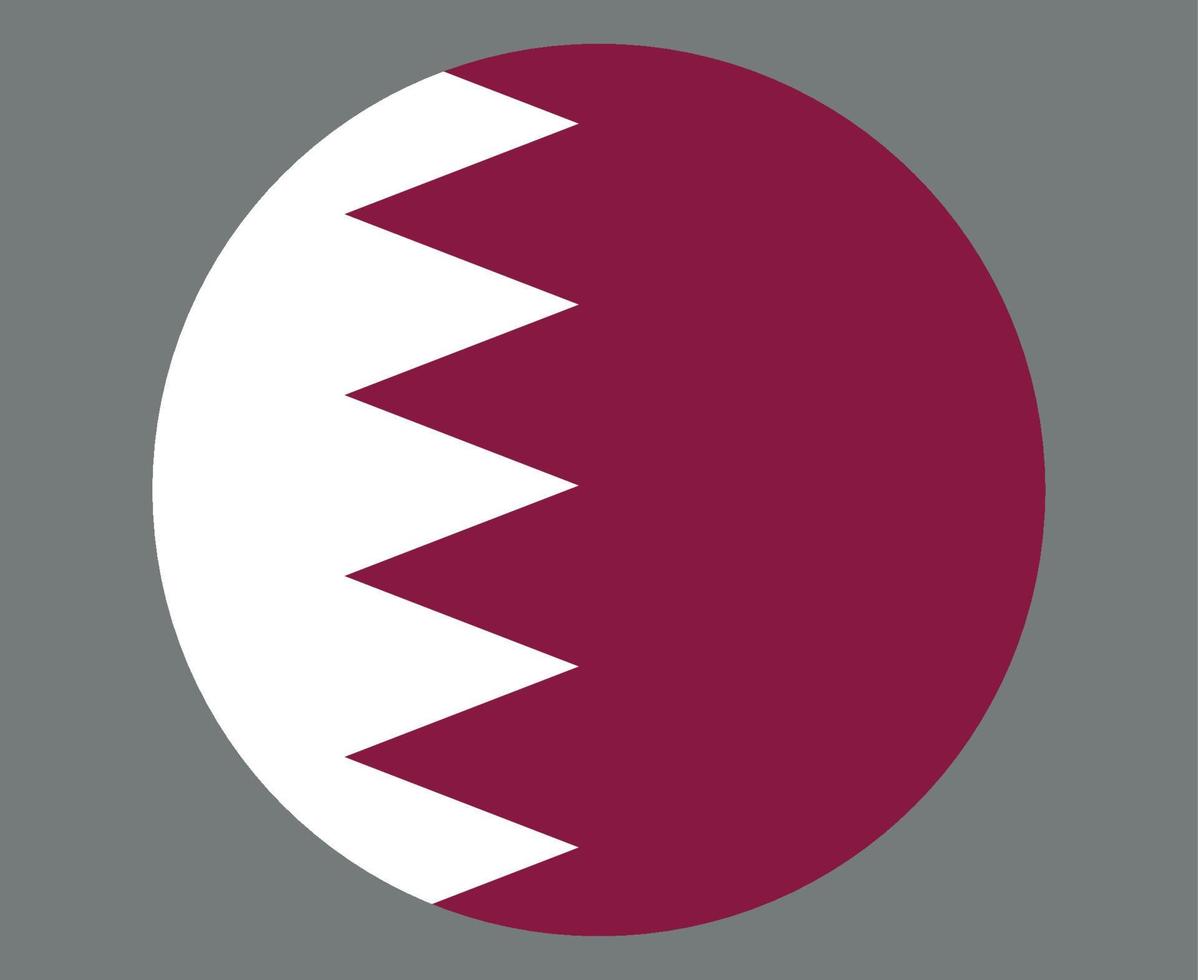 Qatar Flag National Asia Emblem Icon Vector Illustration Abstract Design Element