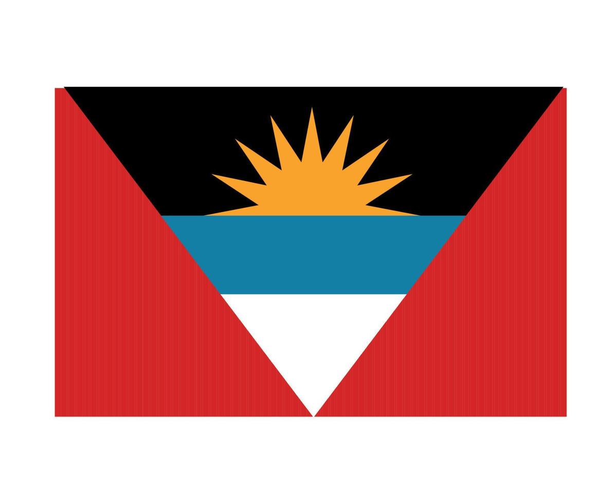 Antigua and Barbuda Flag National North America Emblem Symbol Icon Vector Illustration Abstract Design Element