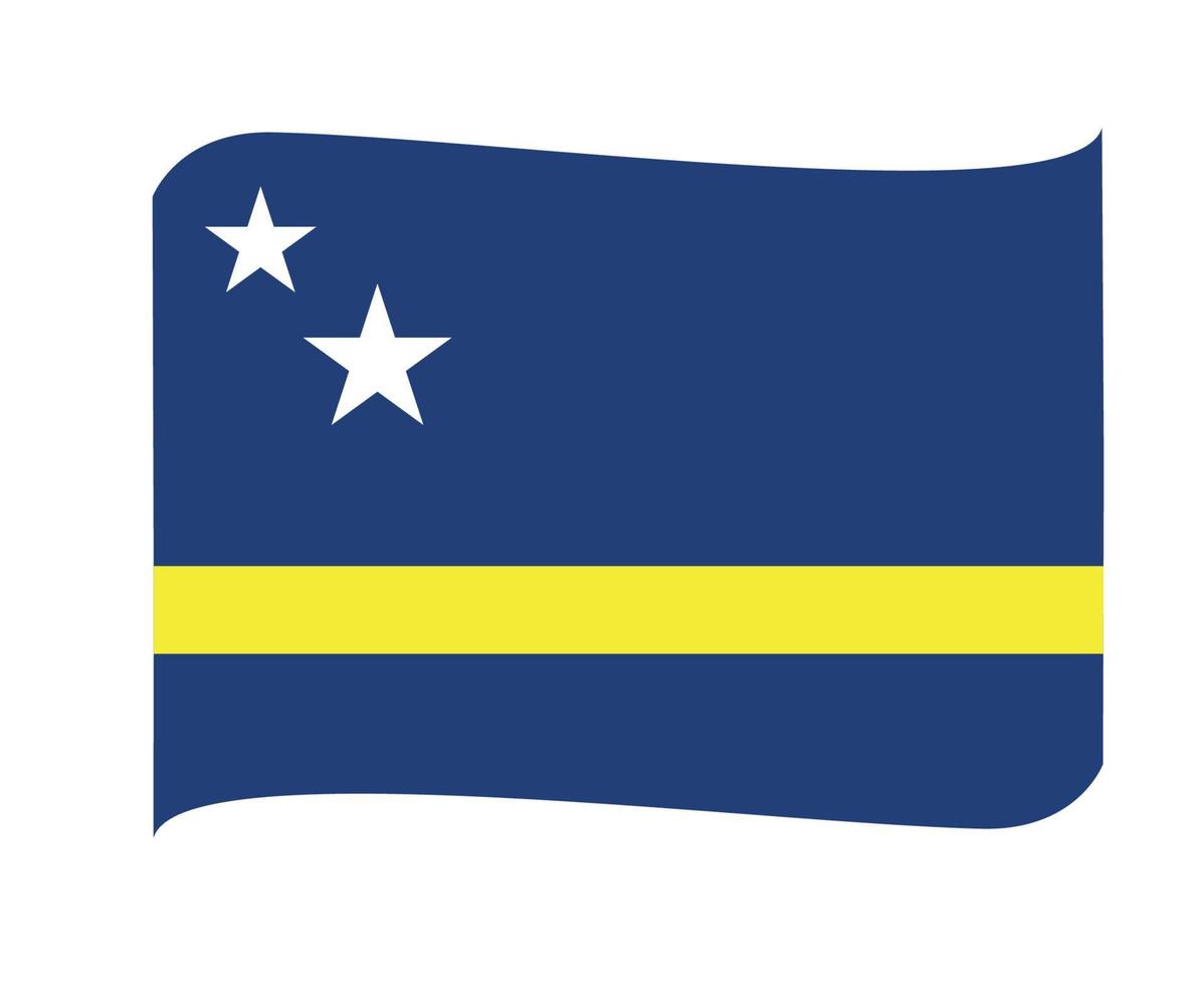 curacao bandera nacional américa del norte emblema icono de cinta ilustración vectorial elemento de diseño abstracto vector