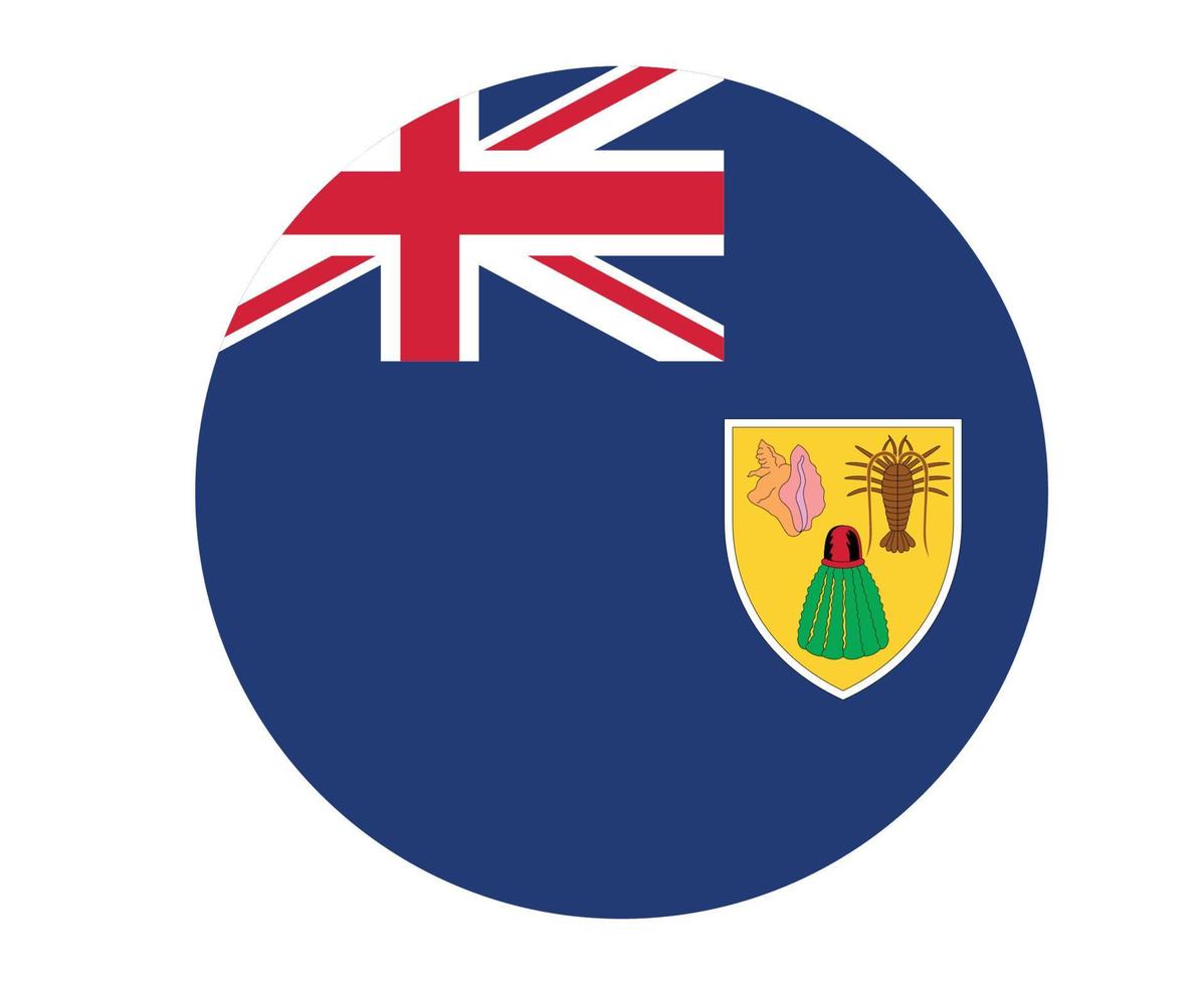 bandera de las islas turcas y caicos emblema nacional de américa del norte icono ilustración vectorial elemento de diseño abstracto vector