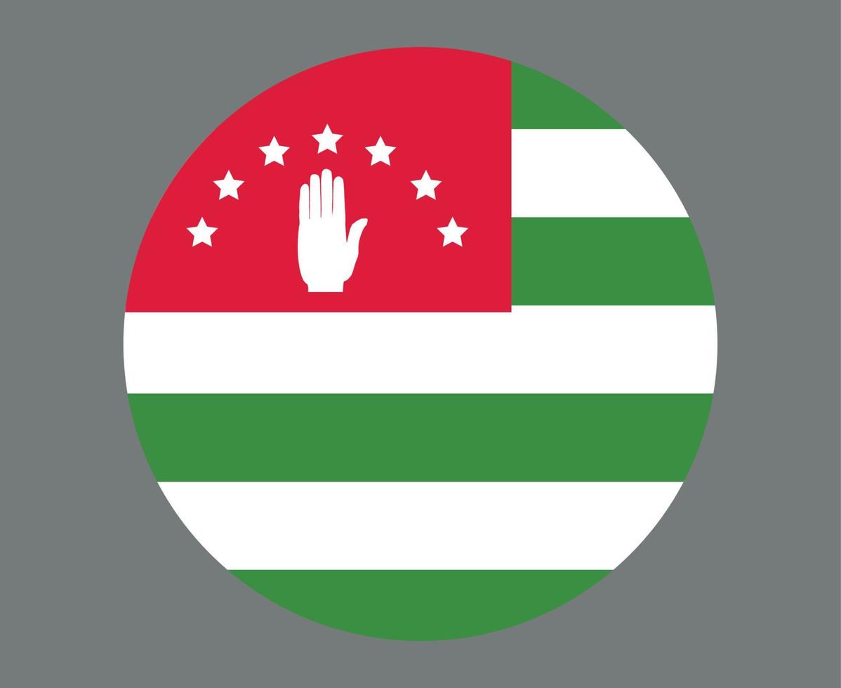 abjasia bandera nacional asia emblema icono vector ilustración diseño abstracto elemento