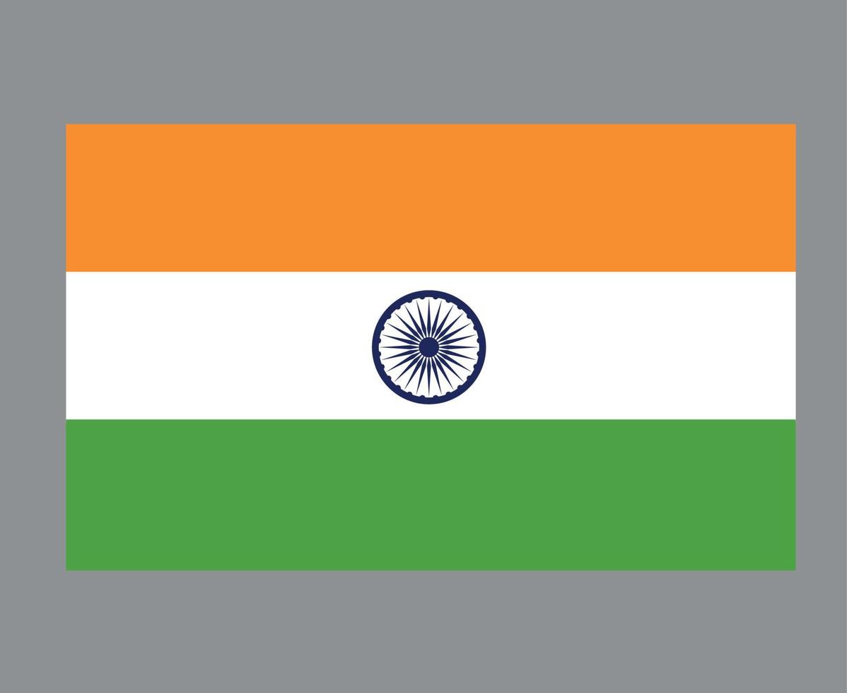 india bandera nacional asia emblema símbolo icono vector ilustración diseño abstracto elemento