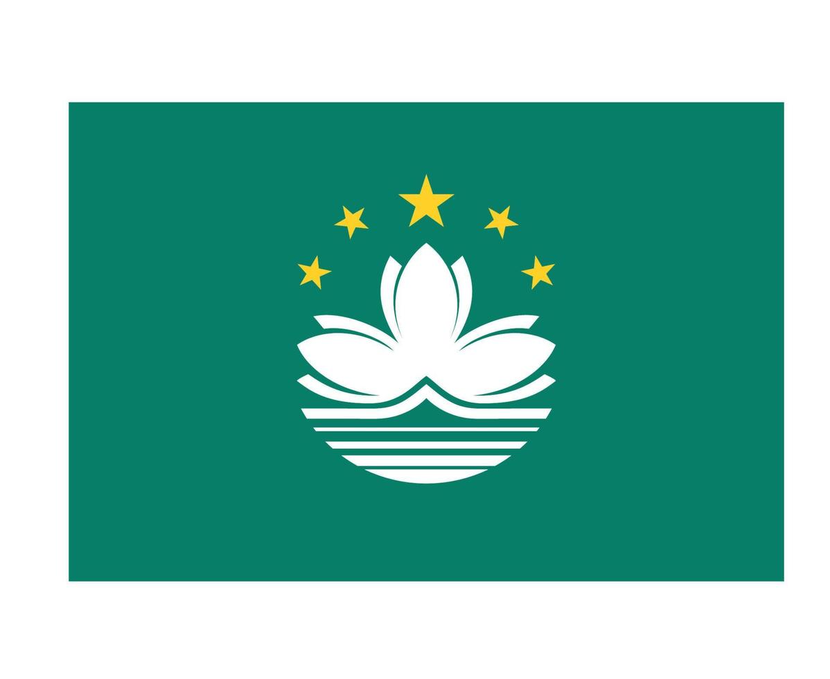 Macau Flag National Asia Emblem Symbol Icon Vector Illustration Abstract Design Element