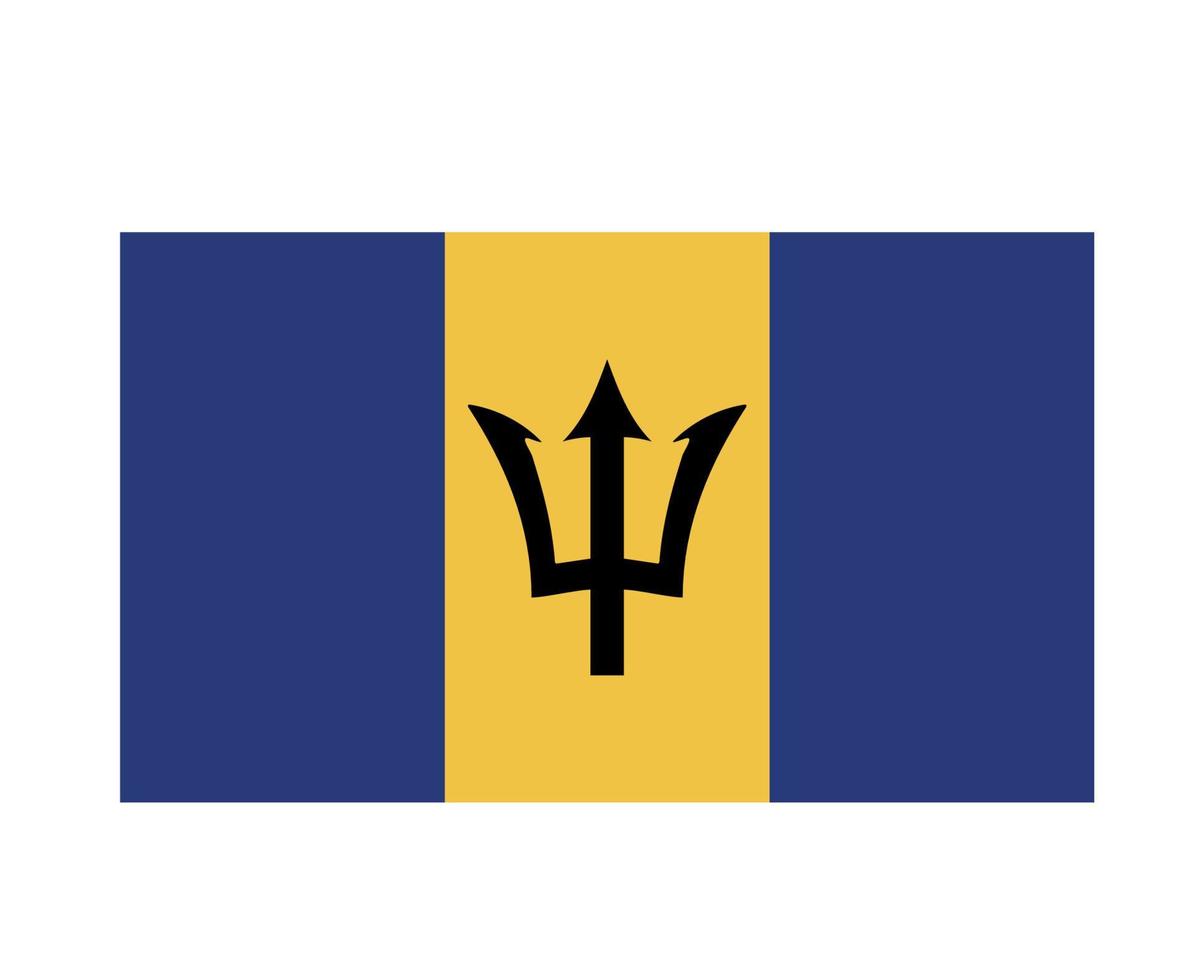 Barbados Flag National North America Emblem Symbol Icon Vector Illustration Abstract Design Element