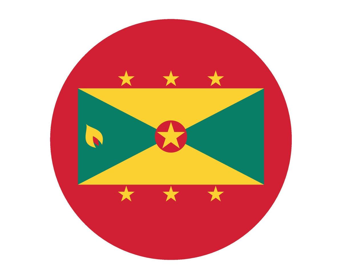 Grenada Flag National North America Emblem Icon Vector Illustration Abstract Design Element