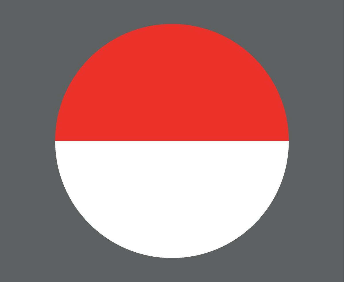 Indonesia Flag National Asia Emblem Icon Vector Illustration Abstract Design Element