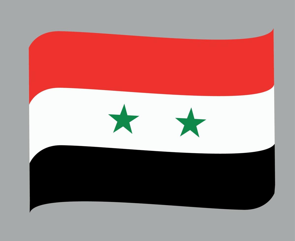 siria bandera nacional asia emblema cinta icono vector ilustración diseño abstracto elemento