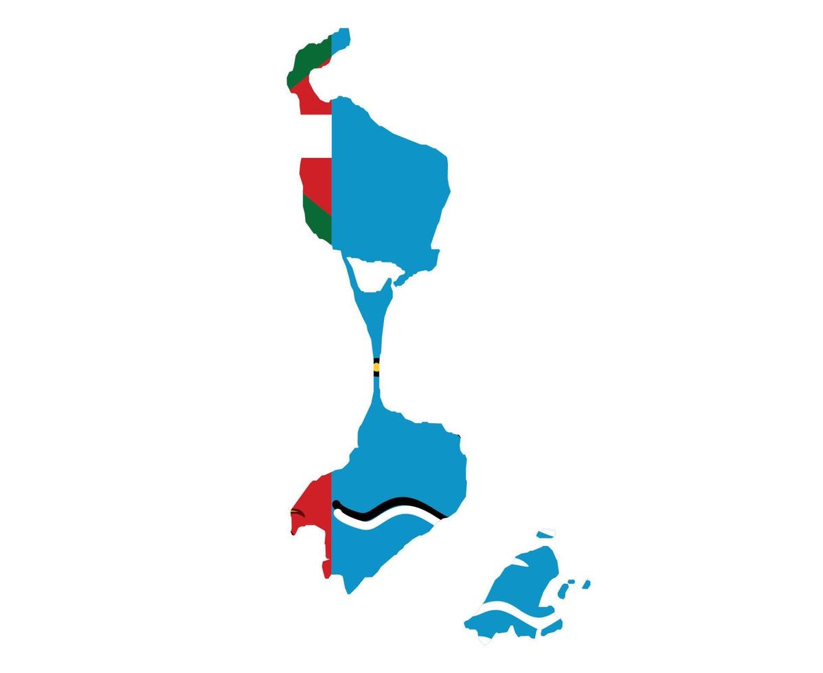 bandera de san pedro y miquelón emblema nacional de américa del norte icono de mapa ilustración vectorial elemento de diseño abstracto vector