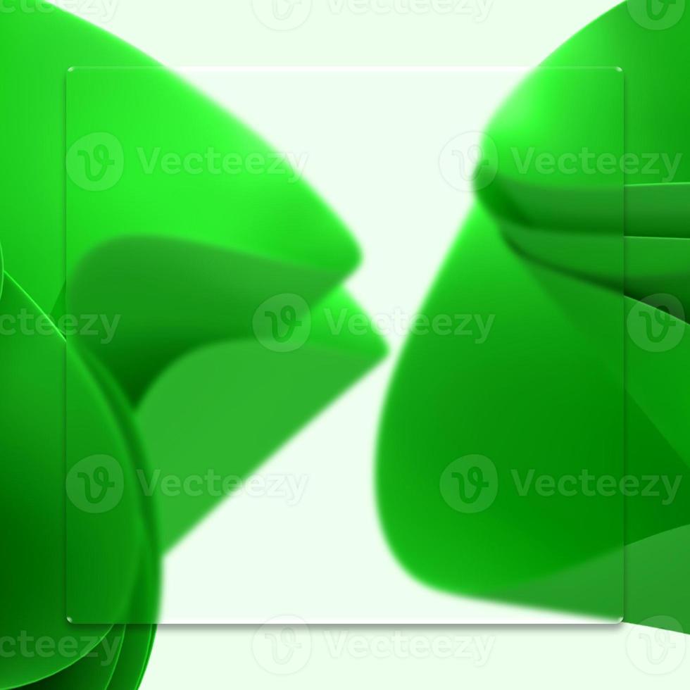 3D render wallpaper waves green photo
