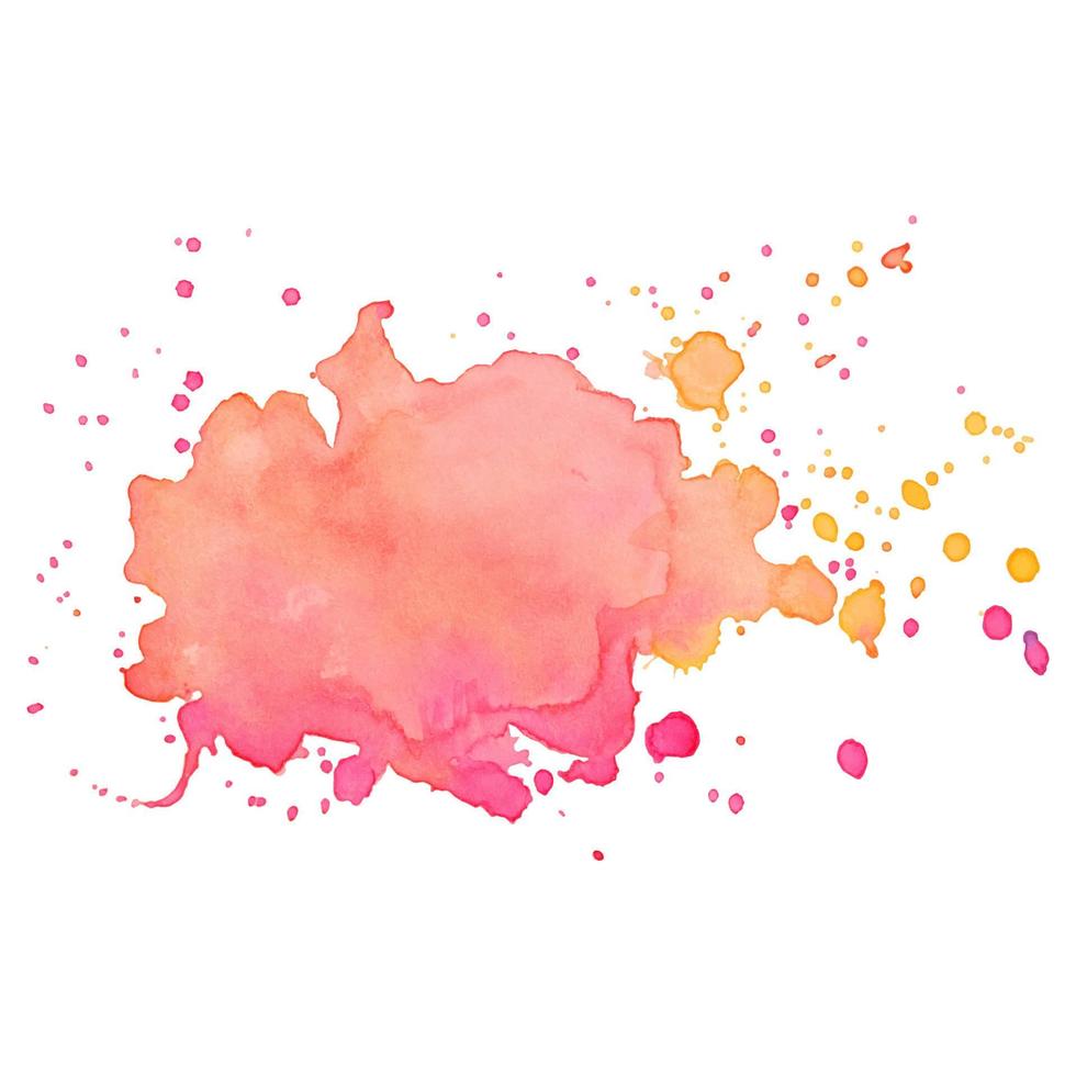 Abstract isolated colorful vector watercolor stain. Grunge element for paper design