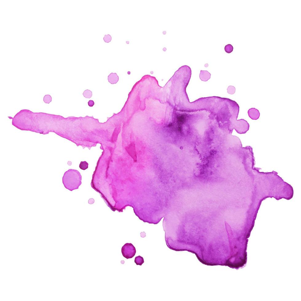 Abstract isolated colorful vector watercolor stain. Grunge element for paper design
