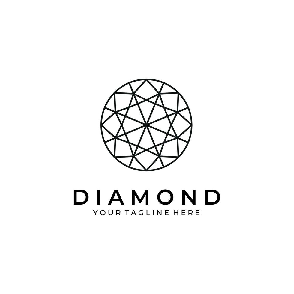 diamond logo company illustration vector icon brilliant gold modern crystal business