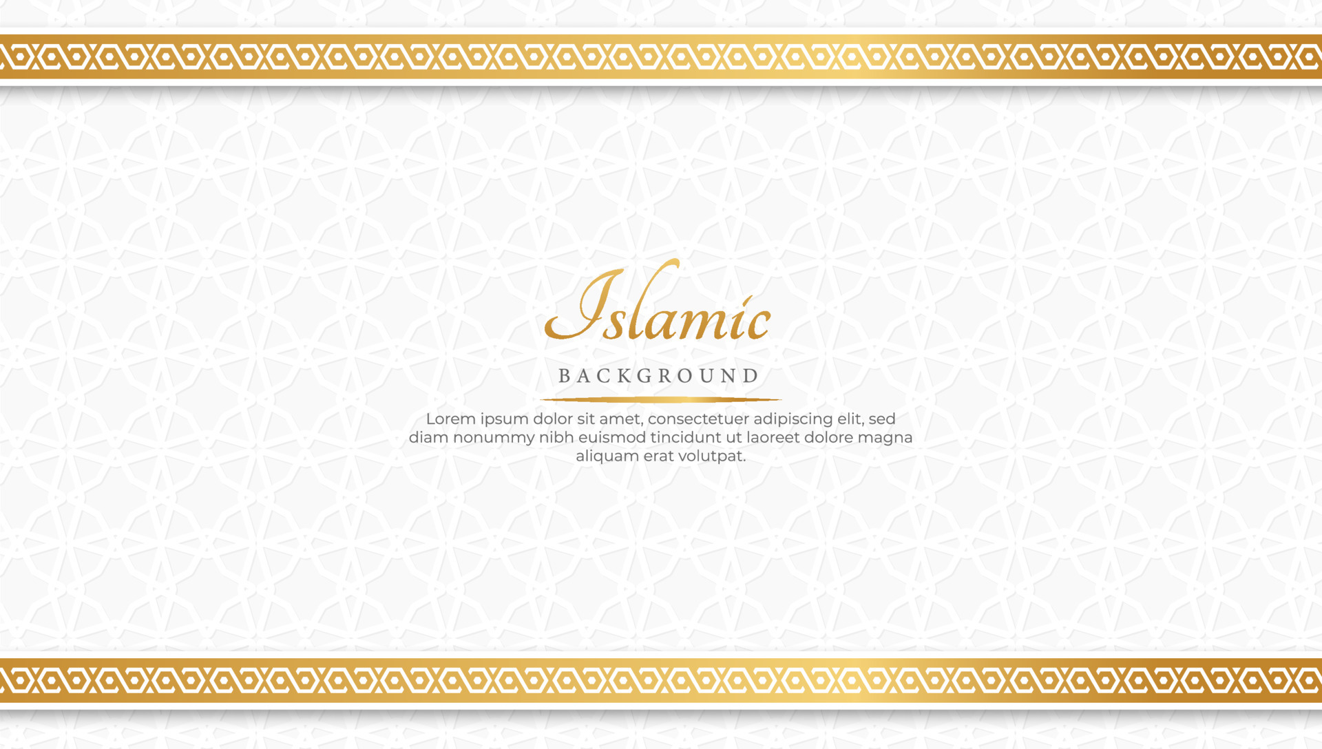 white islamic background with gold list 6077560 Vector Art at Vecteezy