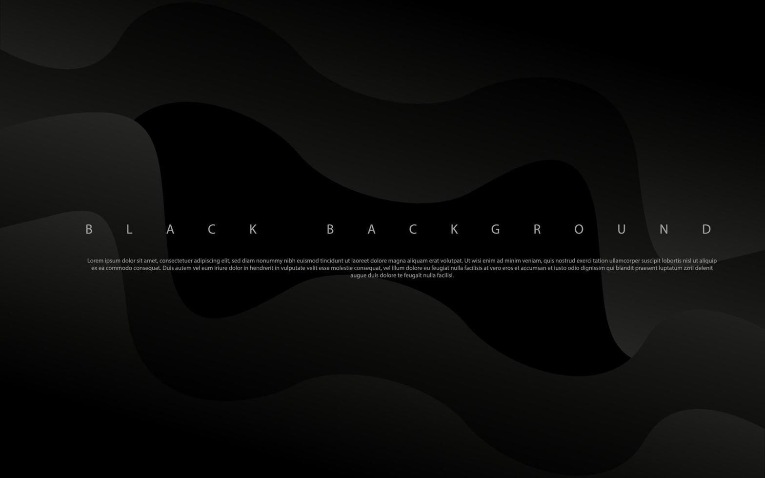 Minimal abstract wave background premium black background vector