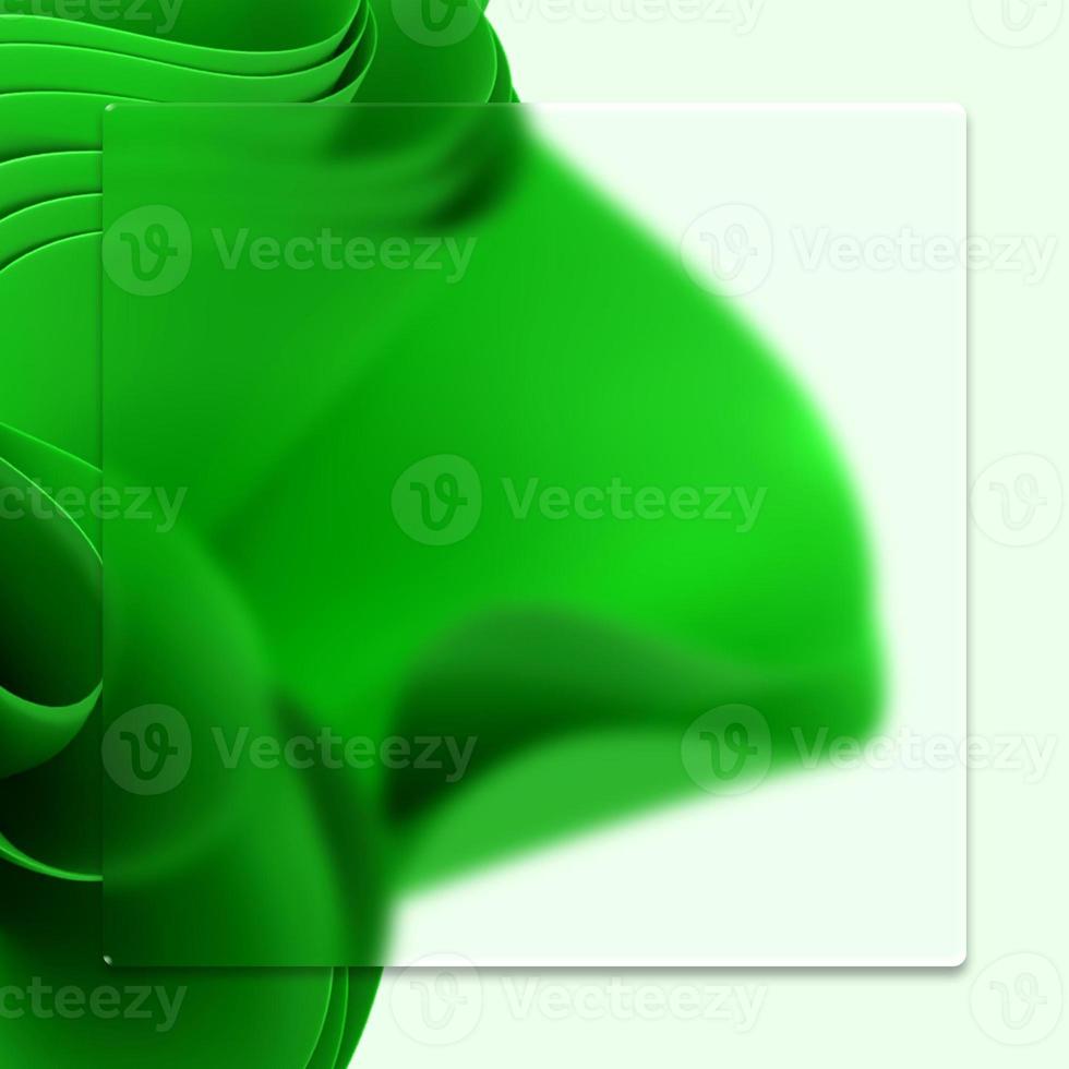 3D render wallpaper waves green photo