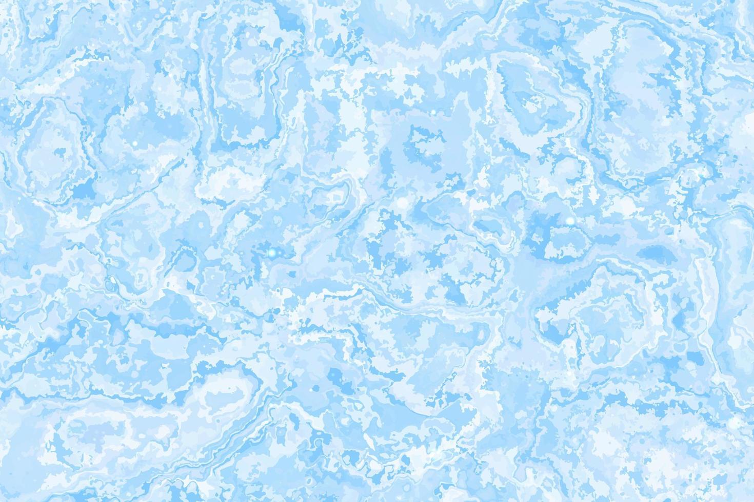 Blue abstract marble background. Vector winter frost texture