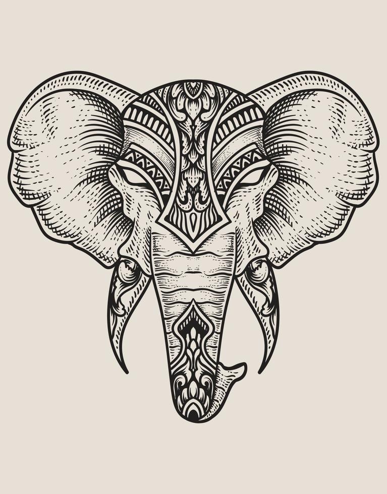 Boho Elephant Metal Print by Anna Hill | Society6