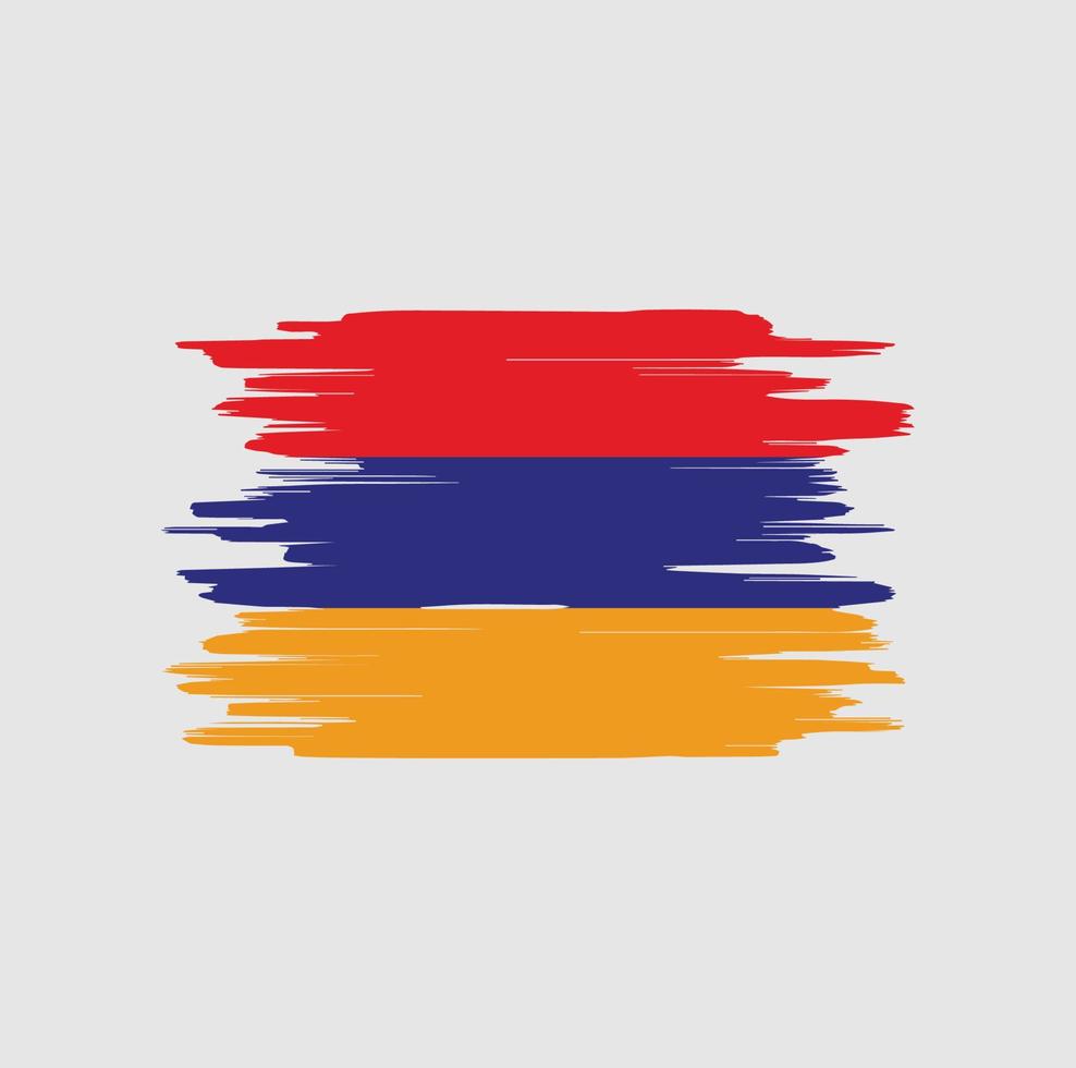 Armenia flag brush strokes vector