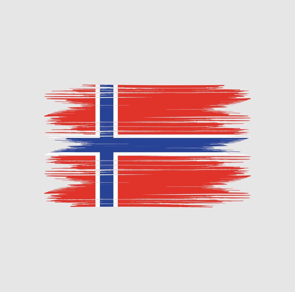 cepillo de bandera de noruega vector