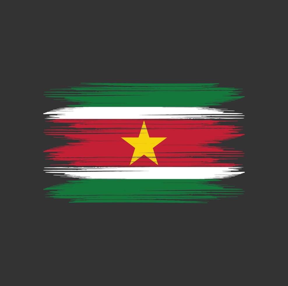Suriname Flag Brush vector