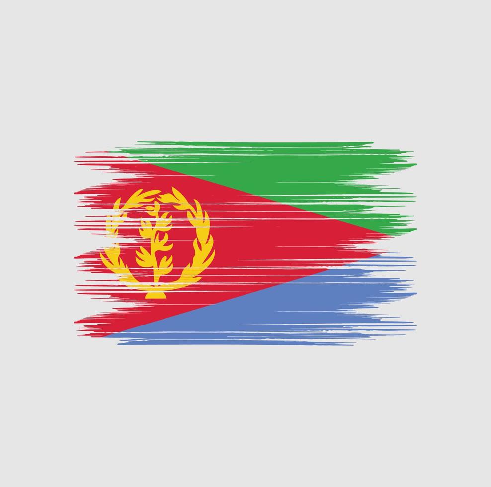 Eritrea Flag Brush vector