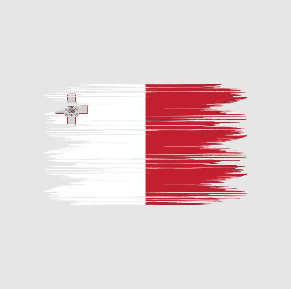 cepillo de bandera de malta vector