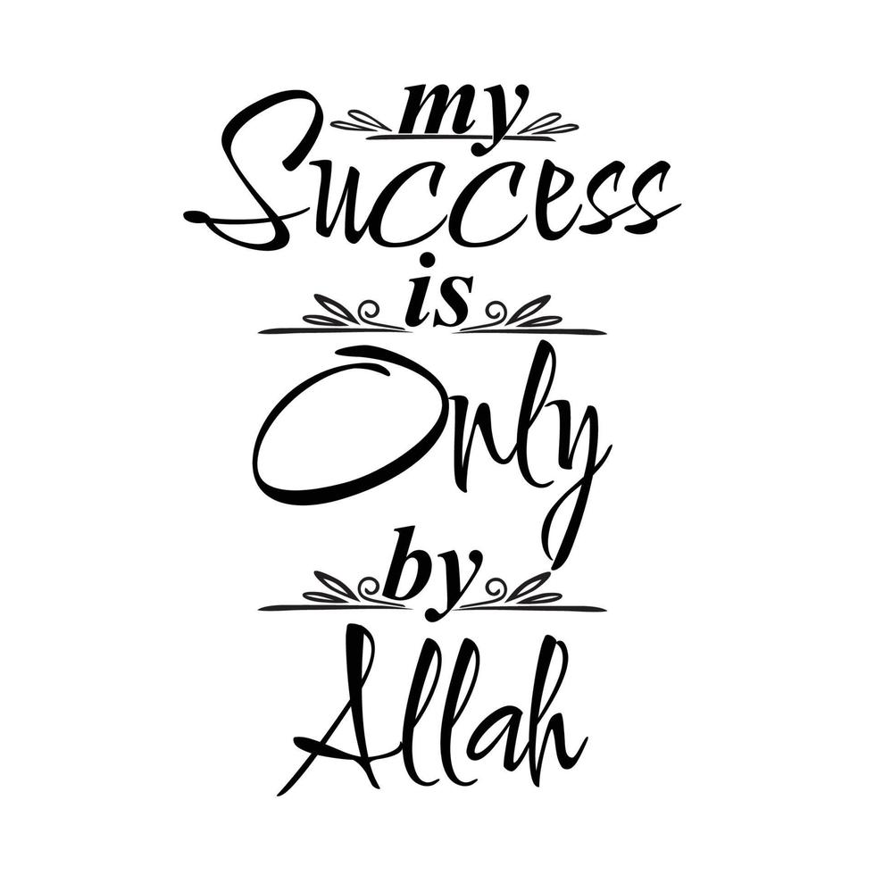 My success is only by Allah leterring vector