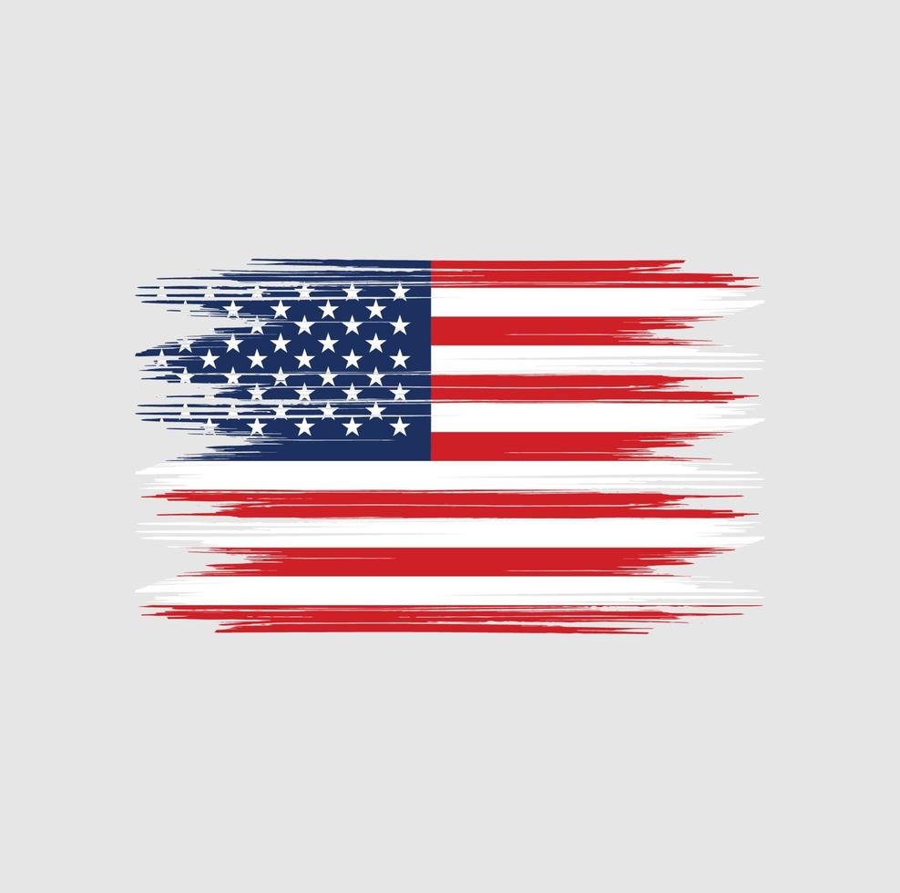 cepillo de bandera americana vector